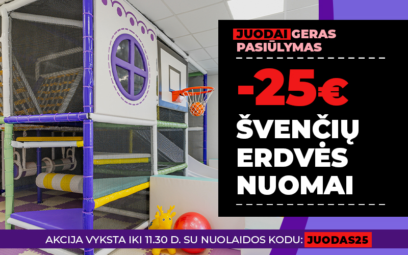 Nuolaidos kodas švenčių erdvės nuomai