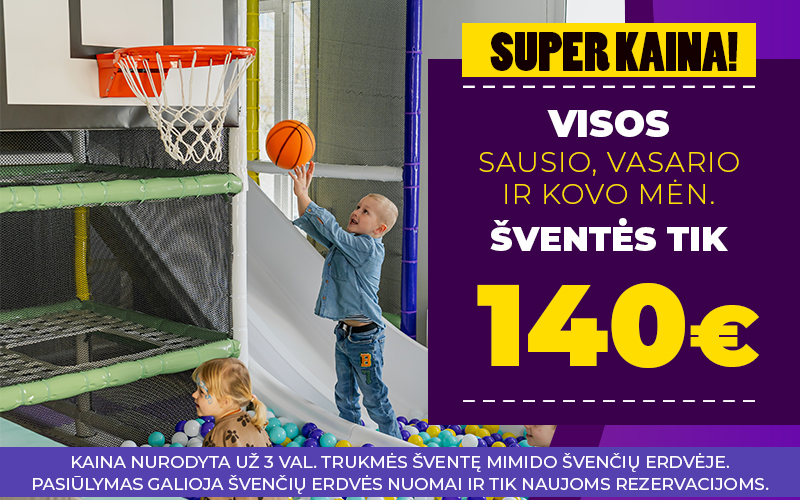 Spec. kaina švenčių erdvės nuomai