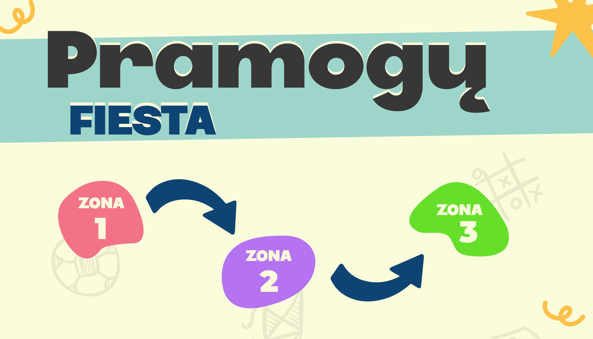 Pramogos skirtingose veiklų zonose - MiMiDO